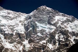 Rakhiot Peak South Face Close Up From Bazhin Glacier