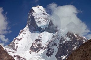 Muztagh Tower From Baltoro Glacier On Trek From Goro II to Concordia
